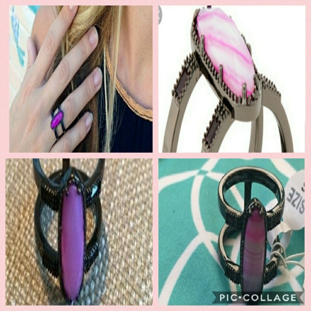 In Search Of~Kendra Scott Pink Agate Luxe Mckenzie